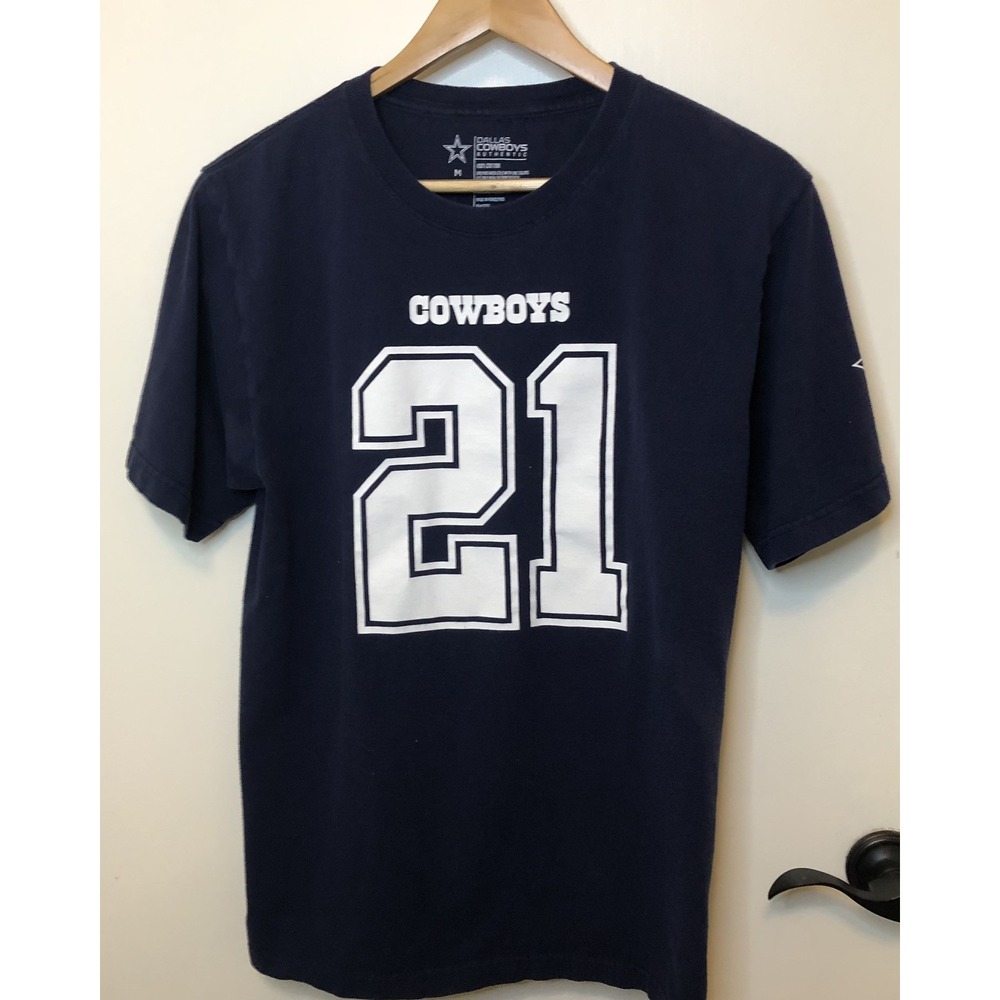 Dallas Cowboys Elliot #21 -Med Men's T Shirt Football Fan Blue White